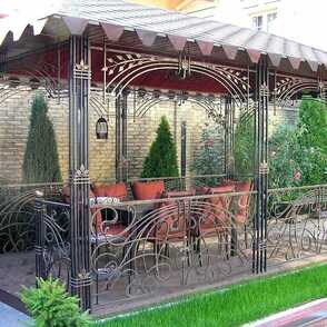 Кованый навес для террасы 18