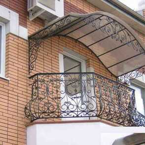 Кованый навес для балкона 25