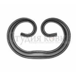 Кованый завиток, вензель С арт. SK43.06 разм. 70x110