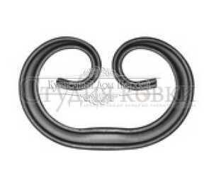 Кованый завиток, вензель С арт. SK43.06 разм. 70x110