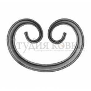 Кованый завиток, вензель С арт. SK43.07 разм. 96x140