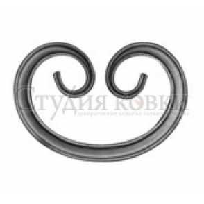 Кованый завиток, вензель С арт. SK43.11 разм. 102x149