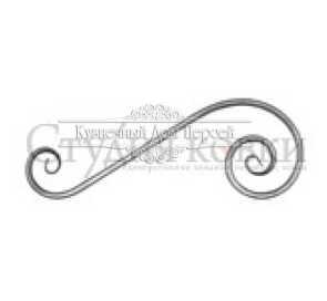 Кованый завиток, вензель S арт. SK43.13 разм. 545x192