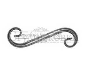 Кованый завиток, вензель S арт. SK43.16 разм. 240x72x72