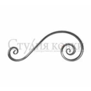 Кованый завиток, вензель S арт. SK43.20 разм. 600x235x12