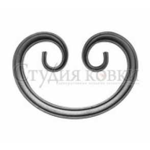 Кованый завиток, вензель С арт. SK43.21 разм. 218x145