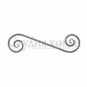 Кованый завиток, вензель S арт. SK44.03 разм. 480x125