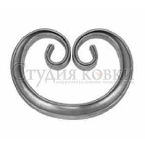 Кованый завиток, вензель S арт. SK45.01 разм. 125x160