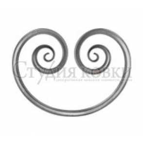 Кованый завиток, вензель С арт. SK45.02 разм. 430x315