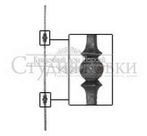 Кованая балясина арт. SK50.10.2 разм. 1000