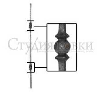 Кованая балясина арт. SK50.10.2 разм. 1000