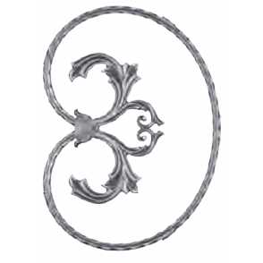 Кованый вензель, завиток арт. 504 разм. 34x25