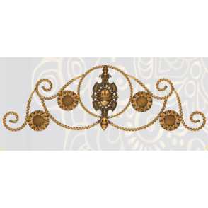 Кованые навершия на забор, ворота 40 х 110 см (арт. 5110)