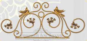 Кованые навершия на забор, ворота  50 х 115 см (арт. 5121)