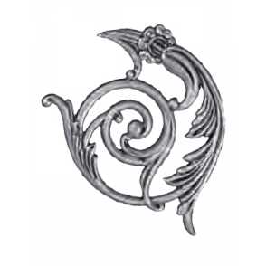 Кованый декоративный узор двусторонний арт. 520 разм. 22x15