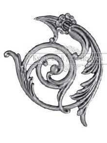 Кованый декоративный узор двусторонний арт. 520 разм. 22x15