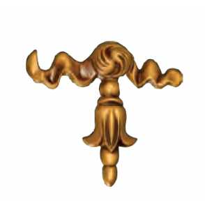 Кованая литая накладка (односторонняя) арт. 523 разм. 13x12