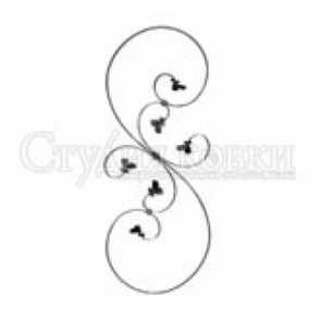 Кованая декоративная панель, розетка арт. SK53.03 разм. 870x320