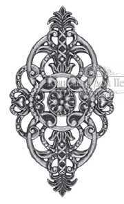 Кованая декоративная накладка арт. 530 разм. 21x41