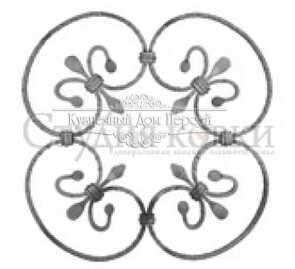 Кованая декоративная панель, розетка арт. SK53.14 разм. 380