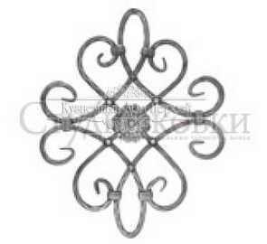 Кованая декоративная панель, розетка арт. SK53.16 разм. 530x430