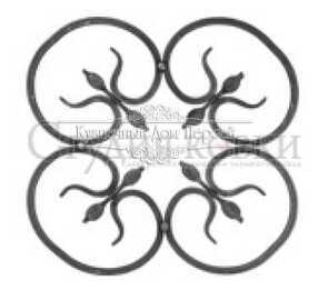 Кованая декоративная панель, розетка арт. SK53.20 разм. 480x465