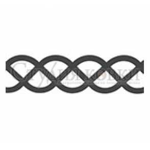 Кованая декоративная панель, розетка арт. SK53.24 разм. 100x1000