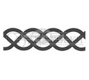 Кованая декоративная панель, розетка арт. SK53.24 разм. 100x1000