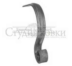 Стальное, кованое окончание поручня арт. SK54.02.40 разм. 400x300