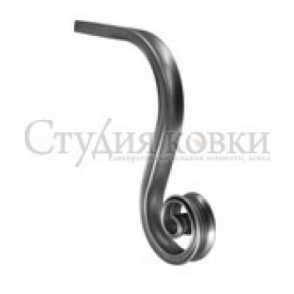 Стальное, кованое окончание поручня 2 арт. SK54.09.2 разм. 310x380