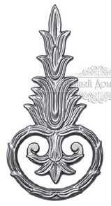 Кованый декоративный узор двусторонний арт. 588 разм. 12x25