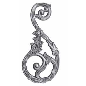 Кованый декоративный узор двусторонний арт. 596 разм. 12x26,5