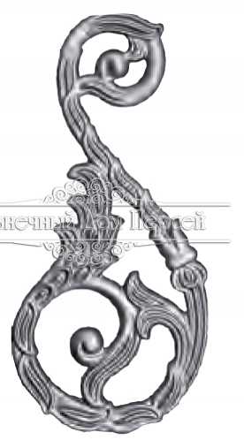 Кованый декоративный узор двусторонний арт. 596 разм. 12x26,5