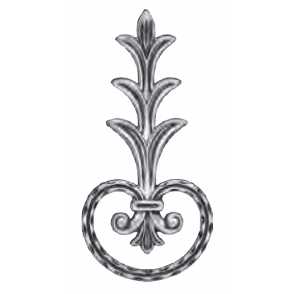 Кованый декоративный узор двусторонний арт. 624 разм. 12x25