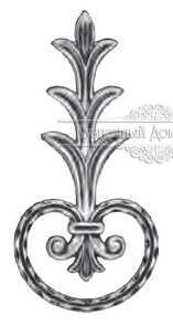 Кованый декоративный узор двусторонний арт. 624 разм. 12x25