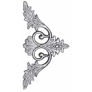 Кованый декоративный узор односторонний арт. 629 разм. 22x22