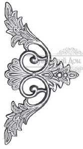 Кованый декоративный узор односторонний арт. 629 разм. 22x22