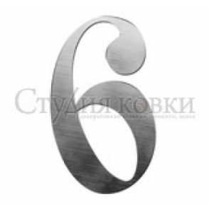 Стальная цифра на дверь 6 арт. SK64.116.23 разм. 150