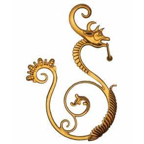 Кованый столб для лестниц, перил, ограждений арт. 650 разм. 45x65