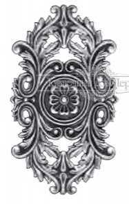 Кованая декоративная накладка арт. 651 разм. 23x40