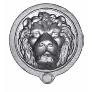 Кованый Лев накладной арт. 658 разм. 19x21