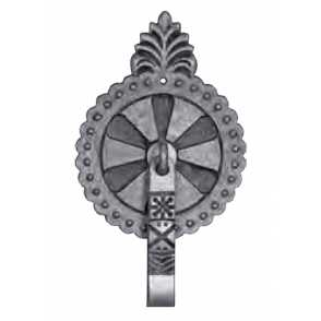 Кованая дверная ударная ручка арт. 663 разм. 19x33