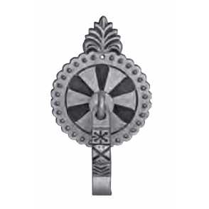 Кованая дверная ударная ручка арт. 664 разм. 14x24