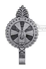 Кованая дверная ударная ручка арт. 664 разм. 14x24