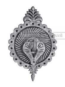 Кованая дверная ударная ручка арт. 665 разм. 19x18