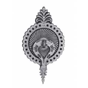 Кованая дверная ударная ручка арт. 666 разм. 14x22