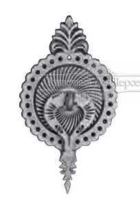 Кованая дверная ударная ручка арт. 666 разм. 14x22