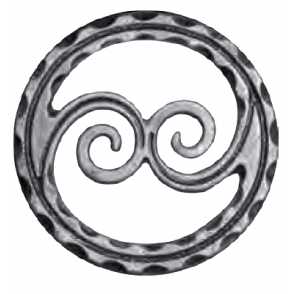 Кованое кольцо для забора арт. 674 разм. 15