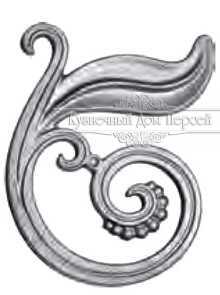 Кованый декоративный узор двусторонний арт. 686 разм. 12x15