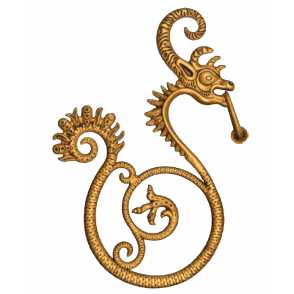 Кованый столб для лестниц, перил, ограждений арт. 698 разм. 40x65